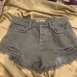 We the free distressed shorts